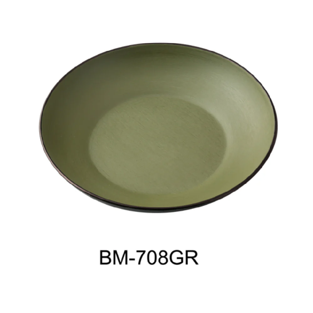 Yanco BM-708GR 8 Inch Salad or Soup Bowl 20 oz Round Melamine Two Tone Finish Yanco BM-708GR 8 Inch Salad or Soup Bowl 20 oz Round Melamine Two Tone Finish