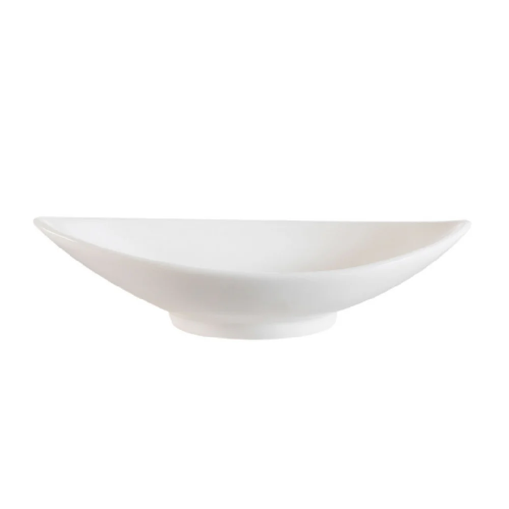CAC China CND-12 12-1/2 Inch Canoe Dish Boat Shape Porcelain with Dishwasher Safe CAC China CND-12 12-1/2 Inch Canoe Dish Boat Shape Porcelain with Dishwasher Safe