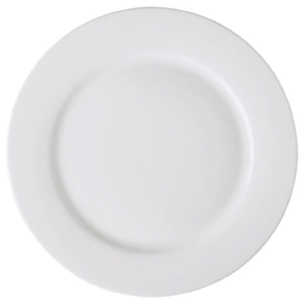 GET Enterprises PA1101902912 12-1/4 Inch Round Plate Porcelain Bright White