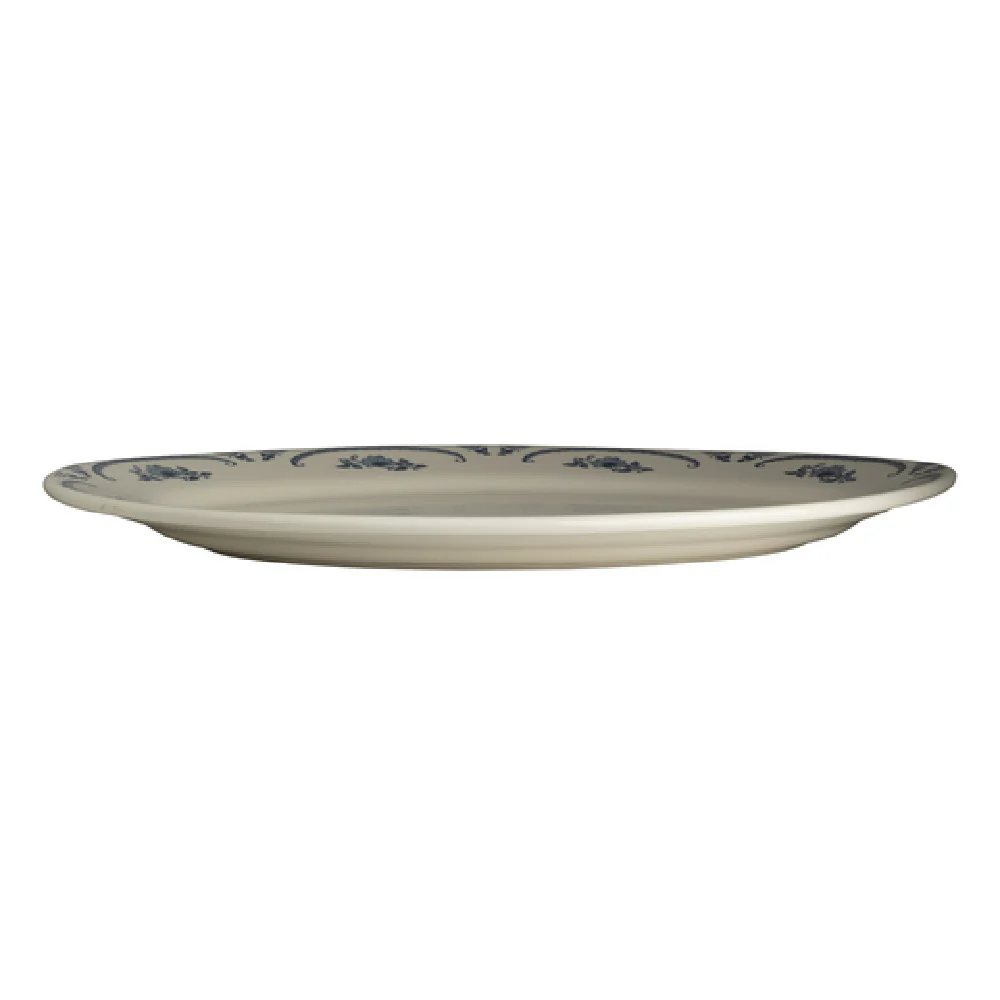 Steelite HL1575035 13 Inch Platter Oval Rolled Edge China American Rose Blue Steelite HL1575035 13 Inch Platter Oval Rolled Edge China American Rose Blue