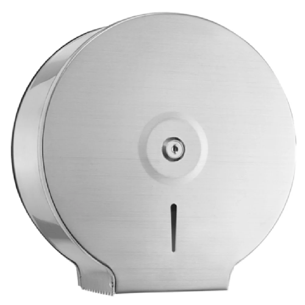 Alpine Industries ALP482 9-4/5 Inch Jumbo Toilet Tissue Dispenser Wall-mounted Stainless Steel with Level Indicator
