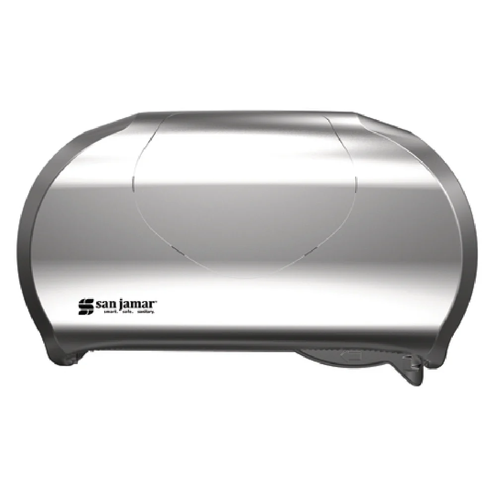San Jamar R3670SS 12-7/8 Inch Wall-Mount Toilet Tissue Dispenser with Lock Impact Resistant Plastic San Jamar R3670SS 12-7/8 Inch Wall-Mount Toilet Tissue Dispenser with Lock Impact Resistant Plastic