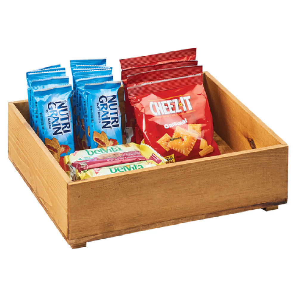 Cal Mil 3682-1210-99 12 Inch Rustic Pine Stacking Box with 4 Feet