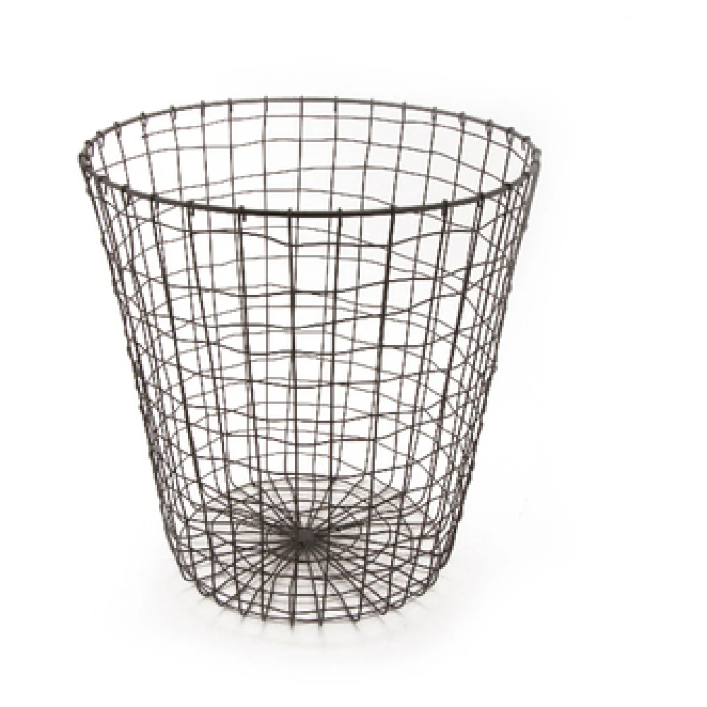 GET Enterprises WB-312-MG 15-3/4 Inch Round Basket Powder Coated Iron Metal Grey GET Enterprises WB-312-MG 15-3/4 Inch Round Basket Powder Coated Iron Metal Grey