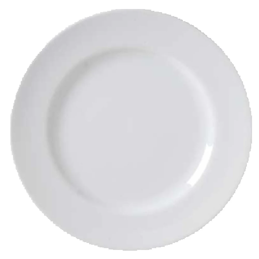 Vertex China AL-8-OV 9-1/4 Inch Diameter Round Plate Porcelain Bright White Vertex China AL-8-OV 9-1/4 Inch Diameter Round Plate Porcelain Bright White