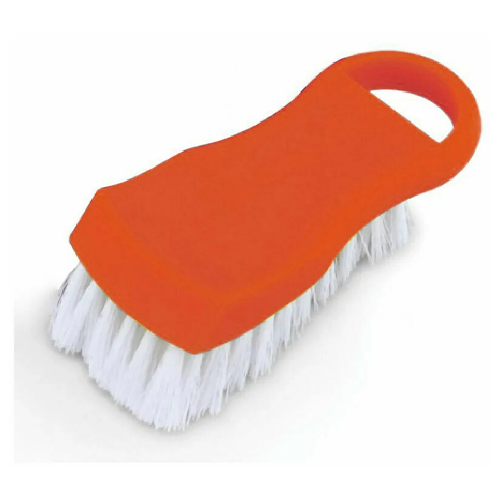 Omcan 80504 6 Inch Cutting Board Brush Looped Handle Red Plastic