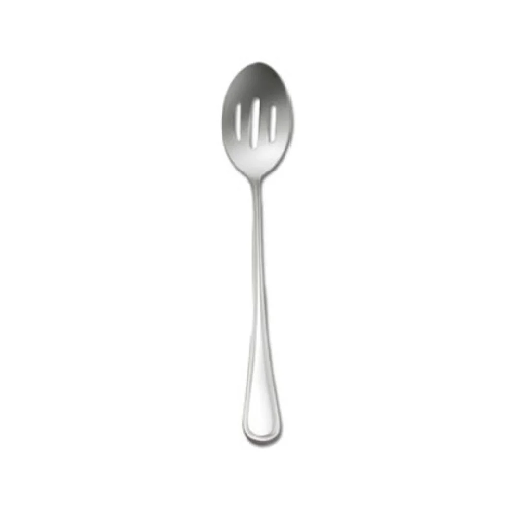1880 Hospitality T012SBSF 13 Inch Slotted Serving Spoon with Curved Handle Stainless Steel