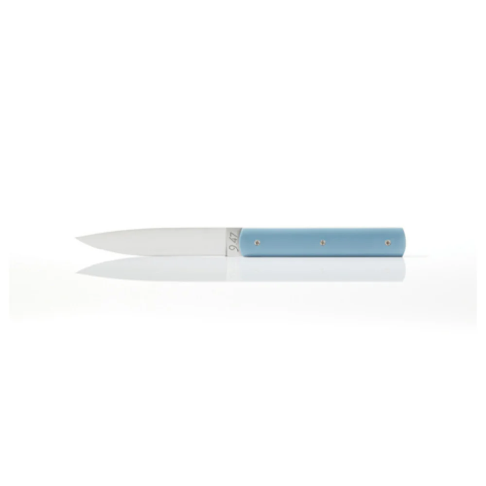 Revol 208947 8 Inch Non Serrated Steel Blade Dinner Knife Polyacetal Celadon Blue Revol 208947 8 Inch Non Serrated Steel Blade Dinner Knife Polyacetal Celadon Blue