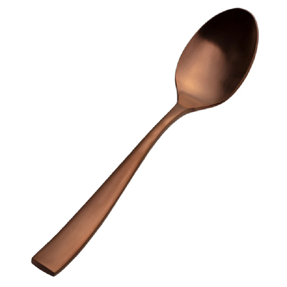 Bon Chef S3003RGM 7-3/4 Inch Soup Dessert Spoon Matte Rose Gold PVD Finish