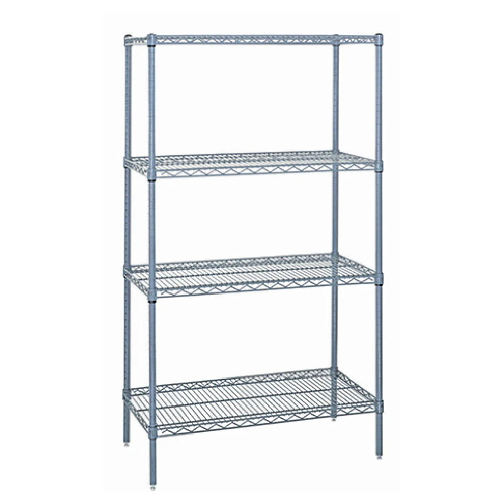 Quantum WR74-3636GY 36 Inch Wire Shelving Starter Kit Gray Epoxy Finish 600 to 800 lb Capacity