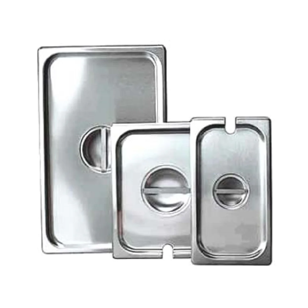 Admiral Craft CST-TT 2/3-size Solid Steam Table Pan Cover Stainless Steel with Recessed Handle
