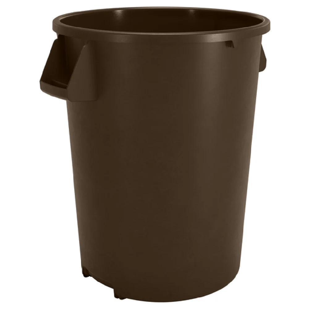 Carlisle 84103201 32 Gallon Round Trash Container with Integrated Bag Cinches Polyethylene Brown Carlisle 84103201 32 Gallon Round Trash Container with Integrated Bag Cinches Polyethylene Brown