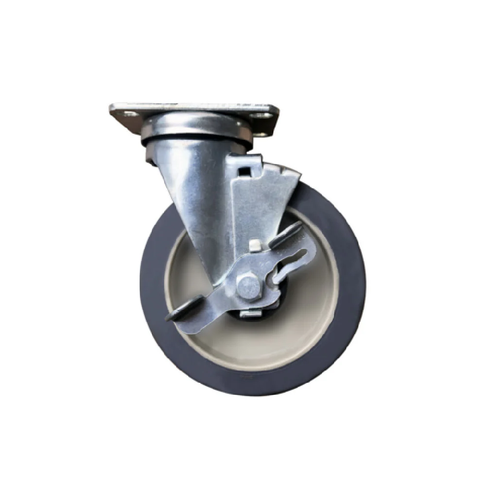 CAC China ICCD-126CB 5 Inch Caster With Brakes - 20 Packs CAC China ICCD-126CB 5 Inch Caster With Brakes - 20 Packs