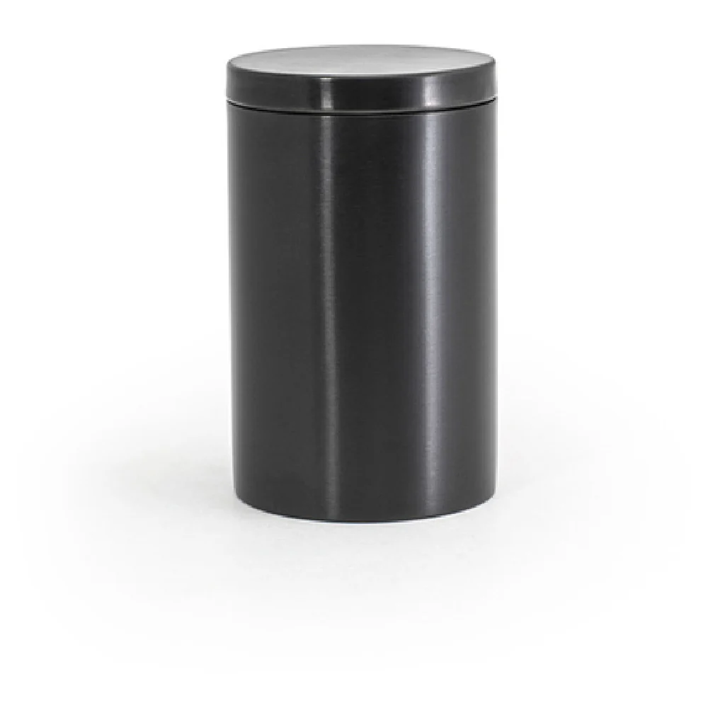 FOH RJR024BKS23 Round Stainless Jar With Lid Matte Black With Matte Black Lid FOH RJR024BKS23 Round Stainless Jar With Lid Matte Black With Matte Black Lid