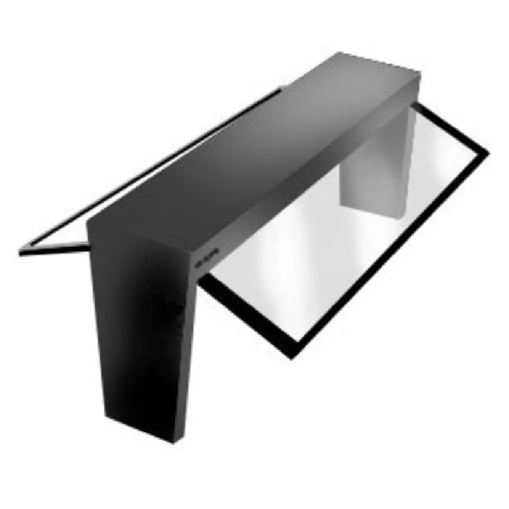 Atlas Metal BCD-4 63 Inch Sneeze Guard Stationary Stainless Steel with Canopy