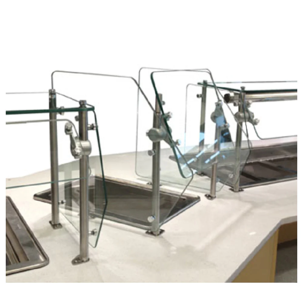 Advance Tabco GS-72 73-3/4 Inch Sleek Shield Food Shield Stainless Steel with Adjustable Front Glass