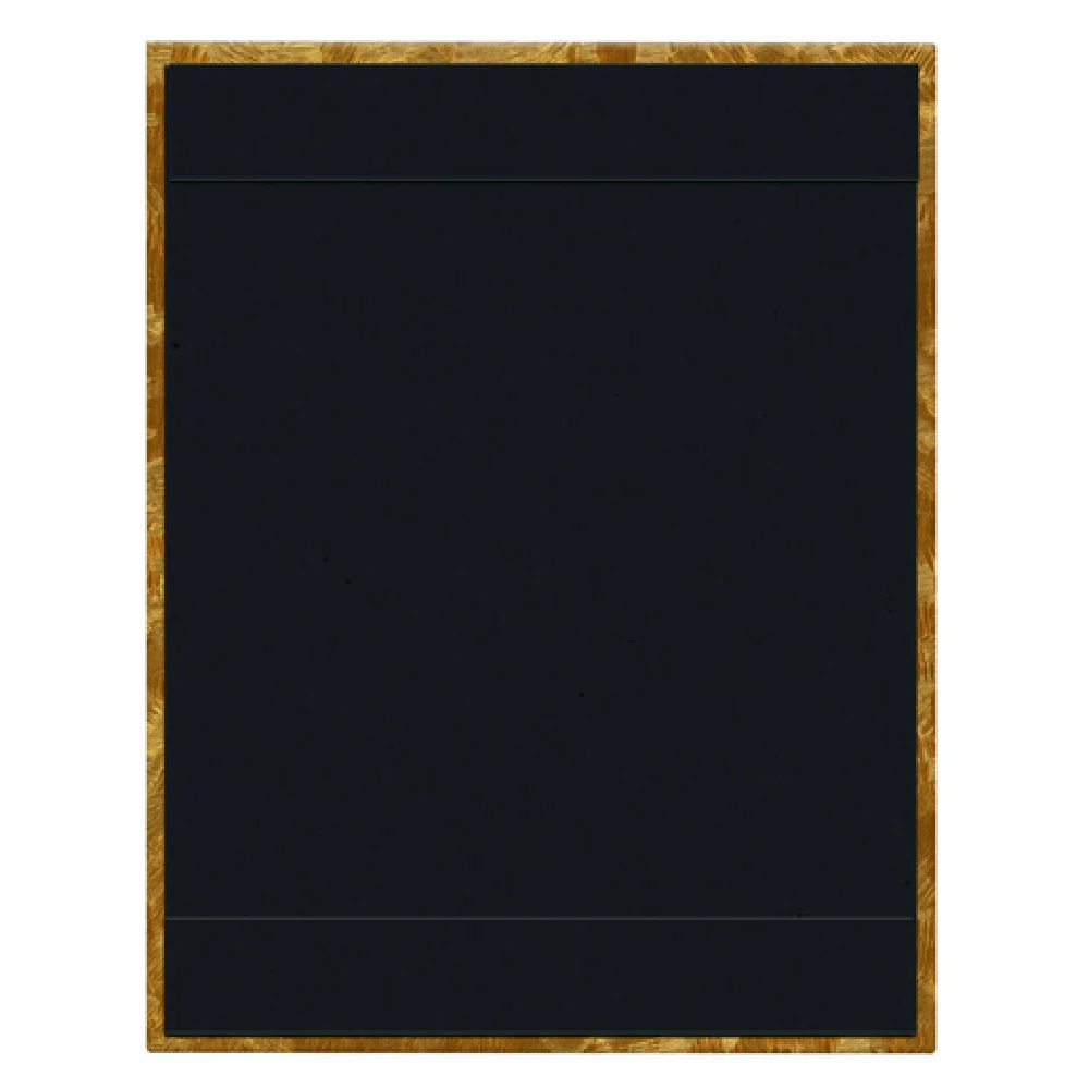 Risch MET-1P2V 4.25X14 Menu Cover 8-1/2 Inch x 14 Inch Brushed Metallic with Black Interior