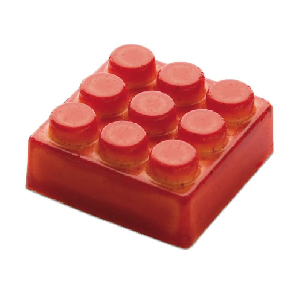 JB Prince K747 1 Inch Chocolate Mold Polycarbonate 24 Forms Toy Block Shape