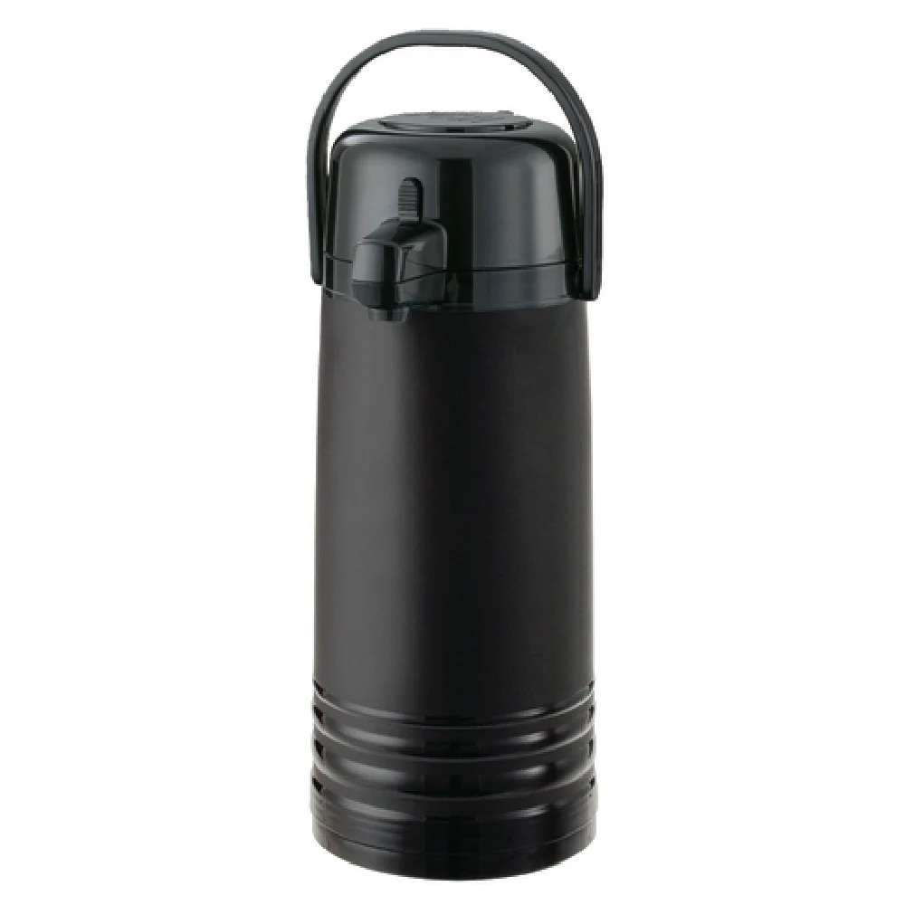 Service Ideas ECAS22PBLMAT 6 Inch 2.4 Liter Airpot with stainless steel liner Black Matte
