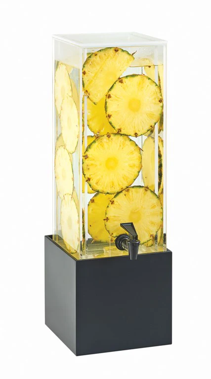 Cal Mil 3697-3-96 8-1/4 Inch Midnight Bamboo Beverage Dispenser 3 Gallon with Drip Tray