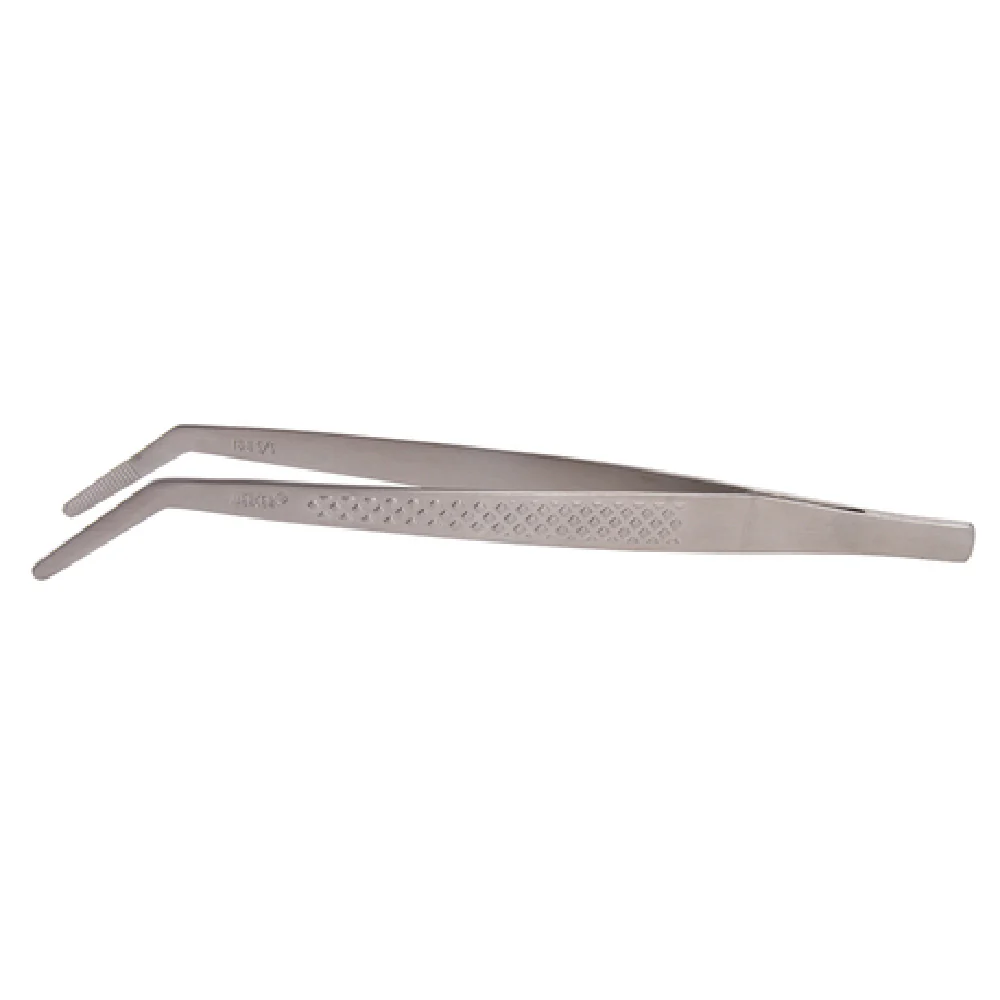 Mercer Culinary M35234 6-1/8 Inch Curved Tip Tongs Stainless Steel with Grips