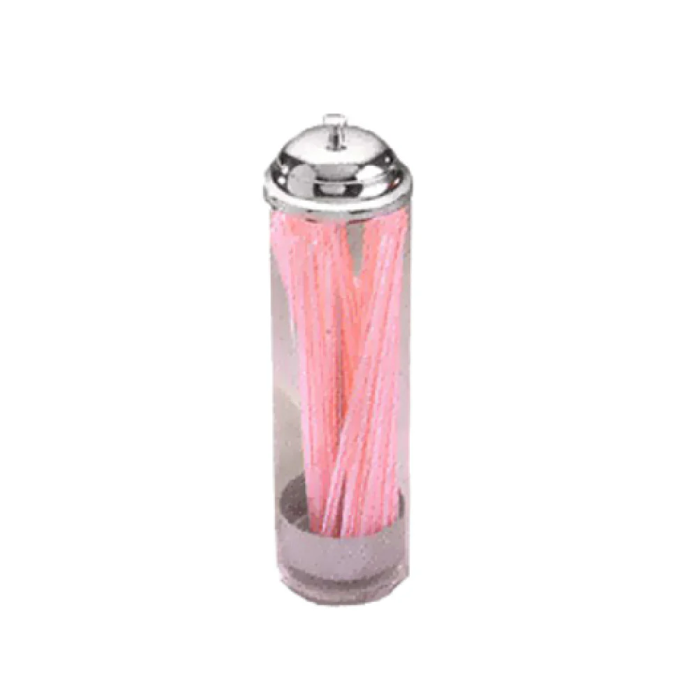 American Metalcraft SD3511 3-1/2 Inch Diameter Acrylic Straw Dispenser Clear with Removable Metal Insert