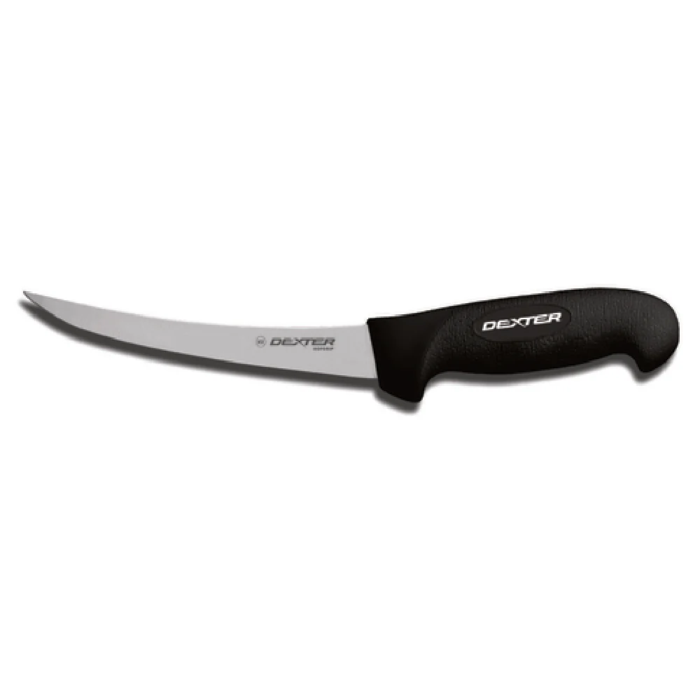 Dexter Russell SG131-6B-PCP 6 Inch Narrow Curved Boning Knife High Carbon Steel Black Handle
