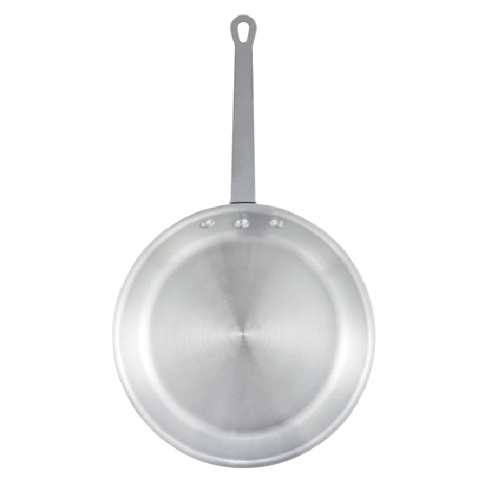 Winco AFP-8S 8 Inch Round Fry Pan Riveted Handle Aluminum Uncoated
