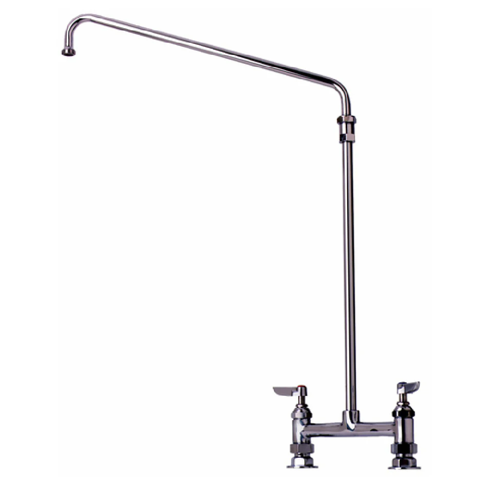 T&S Brass B-0281 8 Inch Centers Commercial Faucet with Elevated Swing Nozzle T&S Brass B-0281 8 Inch Centers Commercial Faucet with Elevated Swing Nozzle