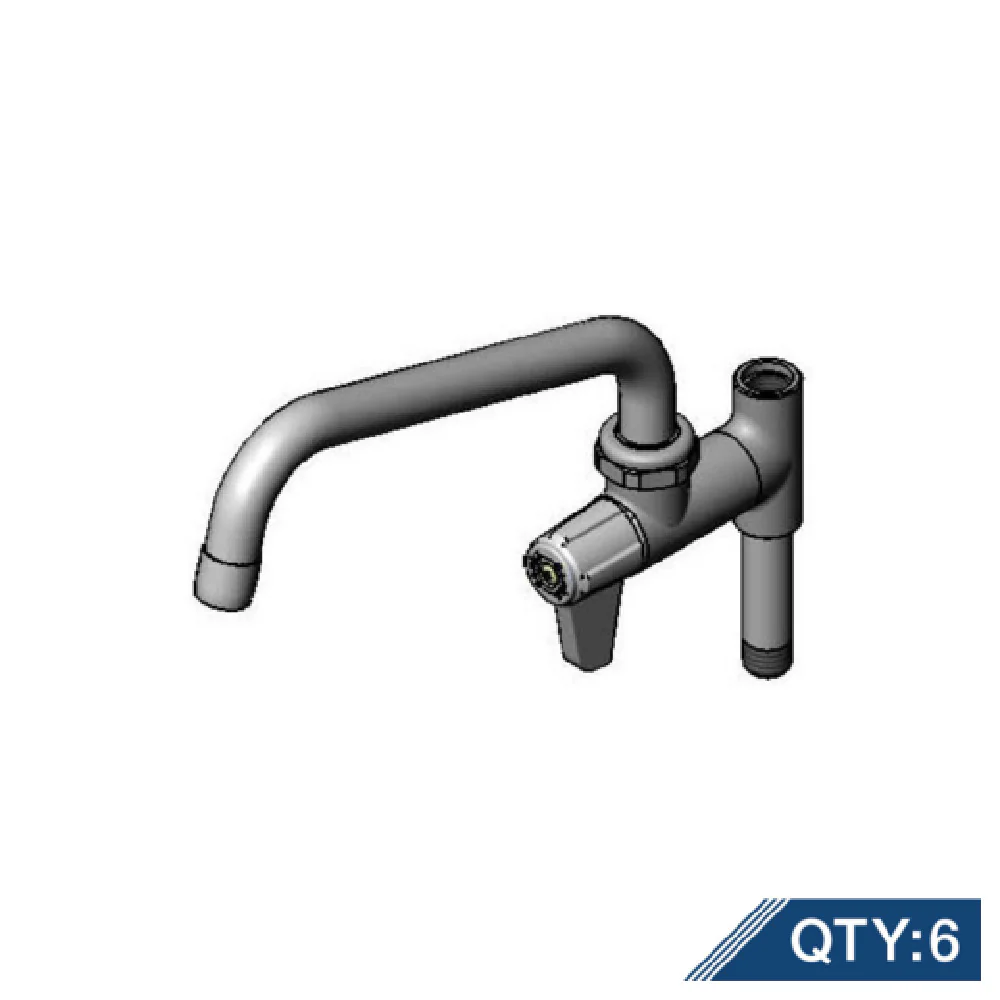 T&S Brass 5AFL08-PQ6 3/8 Inch NPT Add-On Faucet with Quarter-Turn Ceramic Cartridge T&S Brass 5AFL08-PQ6 3/8 Inch NPT Add-On Faucet with Quarter-Turn Ceramic Cartridge