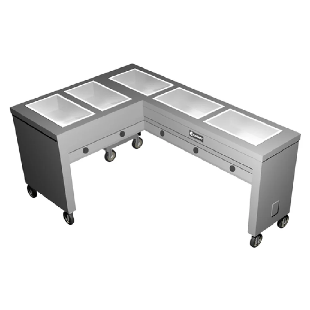 Caddy TF-615-L 76 Inch Hot Food Caddy Electric Slimline with 5 Wells Stainless Steel