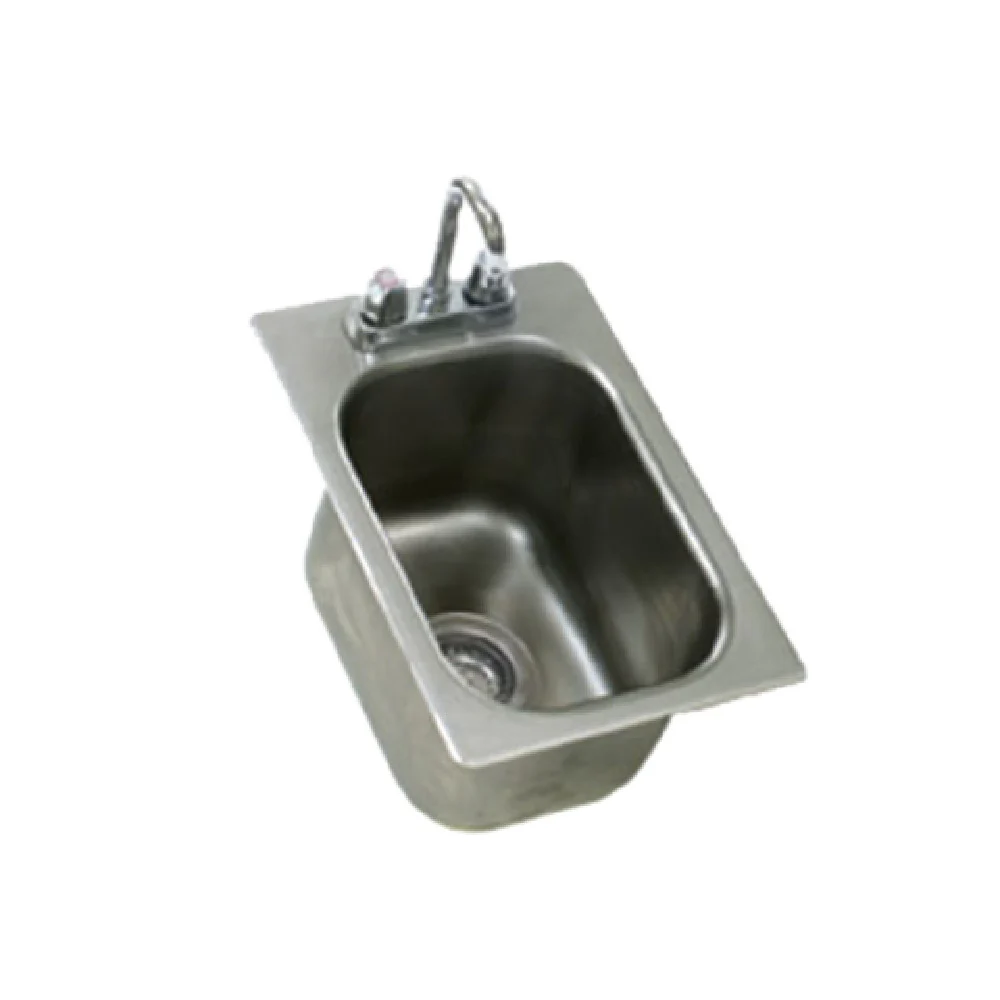 Eagle SR10-14-9.5-1-1X 10 Inch Self-Rimming Drop-In Sink Stainless Steel with Basket Drain