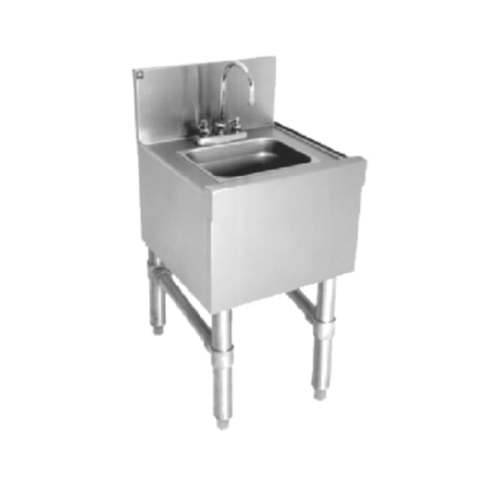 Eagle HS12-19 12 Inch Underbar Hand Sink with Faucet and Drain 20/304 Stainless Steel Eagle HS12-19 12 Inch Underbar Hand Sink with Faucet and Drain 20/304 Stainless Steel