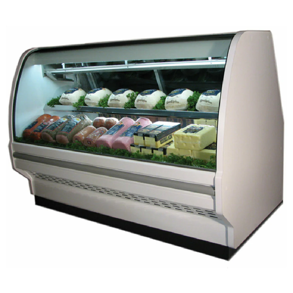 Howard-McCray SC-CDS40E-8C-LED 100 Inch Deli Display Case Self-Contained Refrigeration White Exterior Stainless Steel Top