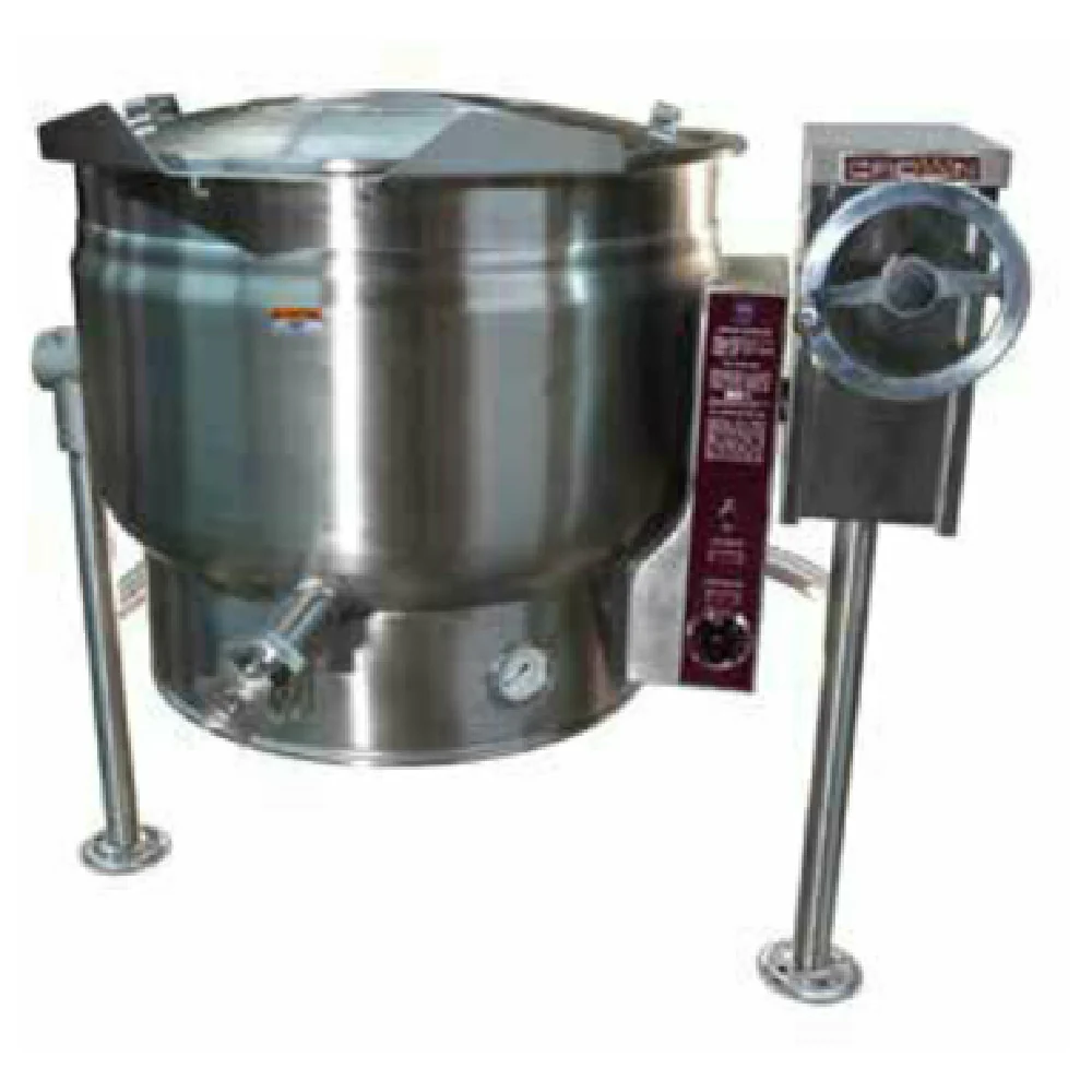 Crown Steam ELT-30F_208/60/1 39 Inch Electric Tilting Kettle with 316 Stainless Steel