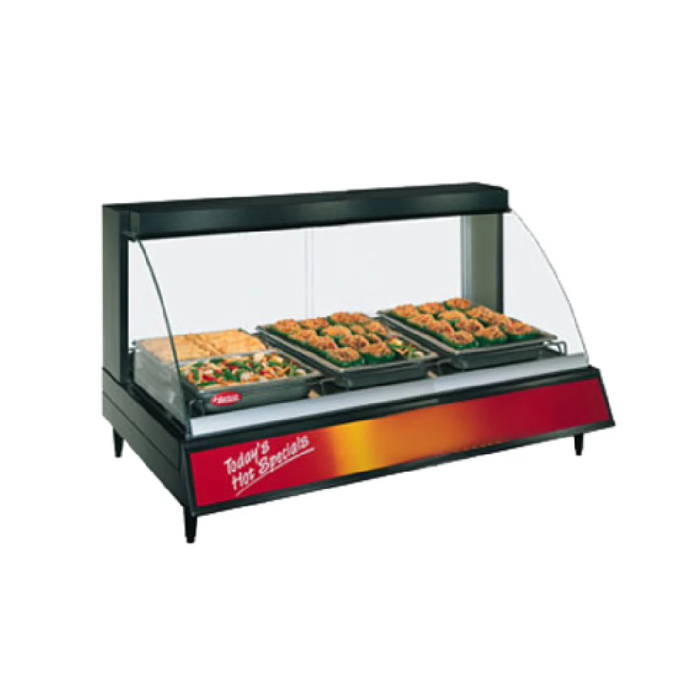 Hatco GRCD-3P_120/60/1 45 Inch Countertop Heated Display Case Stainless Steel with Curved Glass