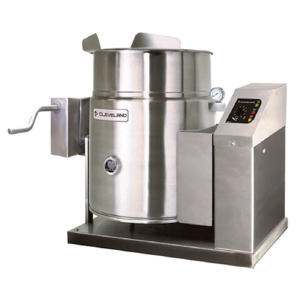 Cleveland KGT12TGB_LP 12-Gallon Gas Tilting Kettle Countertop with Crank Tilt