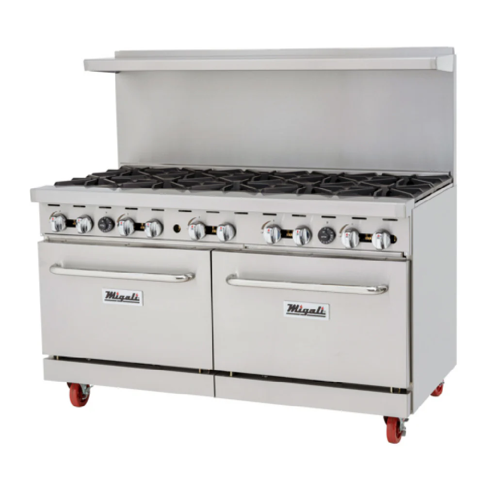 Migali Industries C-RO10B-NG 60 Inch Gas Range with 10 Burners 374000 BTU Migali Industries C-RO10B-NG 60 Inch Gas Range with 10 Burners 374000 BTU