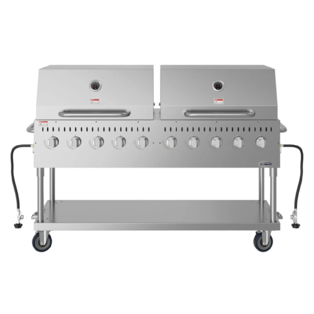 Koolmore CGKIT7-D36D36 72-2/5 Inch Commercial Outdoor Grill Gas 10 Burners 160000 BTU Koolmore CGKIT7-D36D36 72-2/5 Inch Commercial Outdoor Grill Gas 10 Burners 160000 BTU
