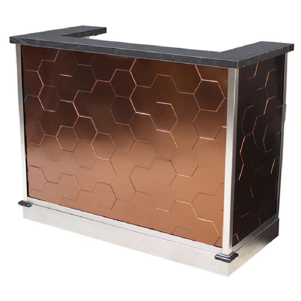 Forbes Industries 4866-5-TREND 60 Inch Mystique Mobile Bar with Sink and Casters