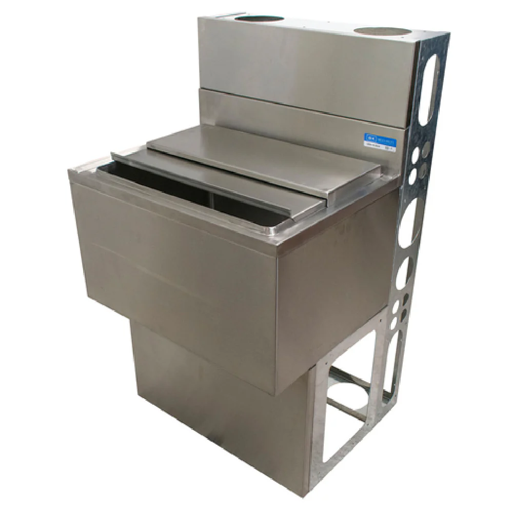 BK Resources UBDW-18-IB30 30 Inch Underbar Ice Bin 80 Lbs Capacity Stainless Steel