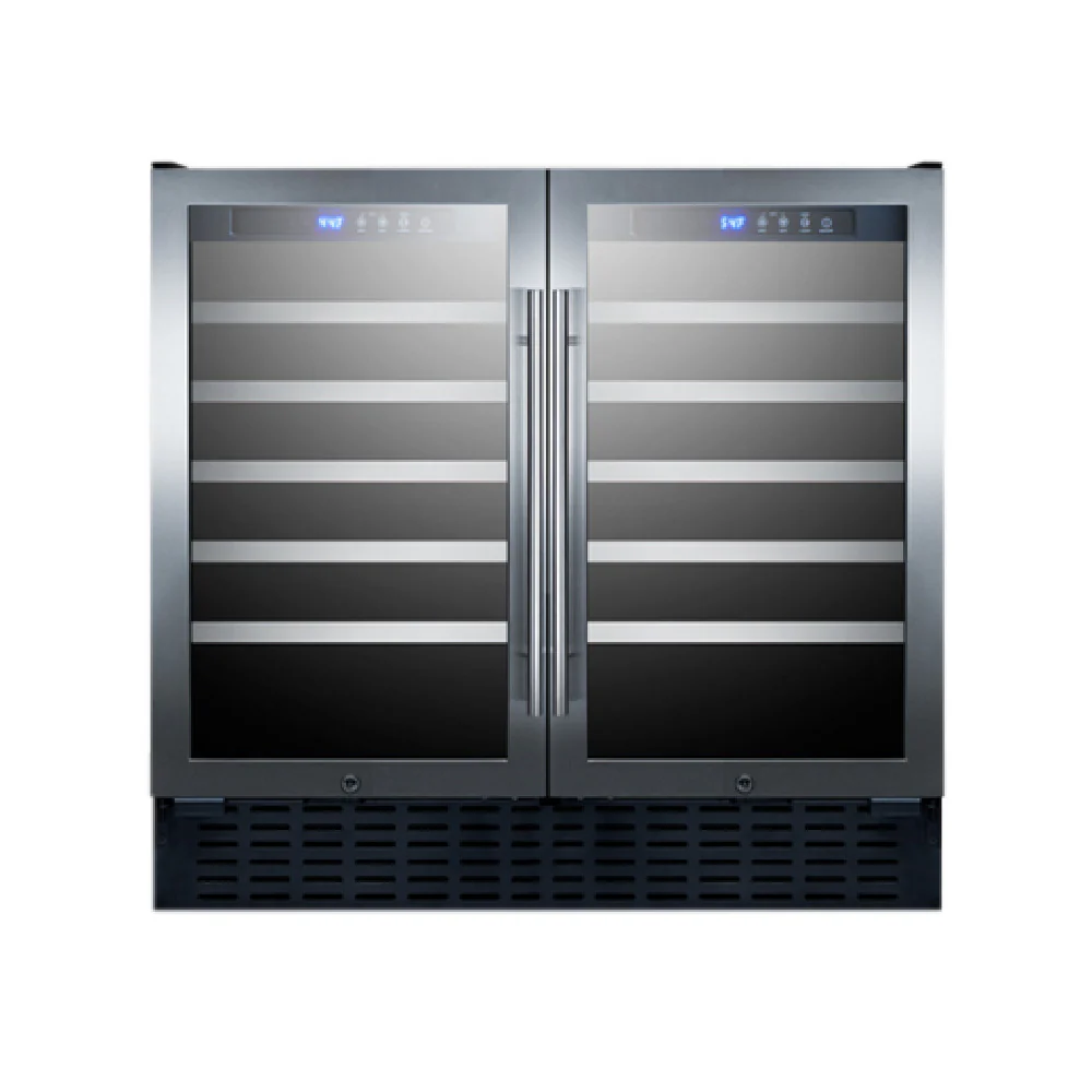 Summit SWC3668ADA 35 Inch Wine Cellar Dual Zone Built-in Undercounter Stainless Steel with 10 Shelves Summit SWC3668ADA 35 Inch Wine Cellar Dual Zone Built-in Undercounter Stainless Steel with 10 Shelves