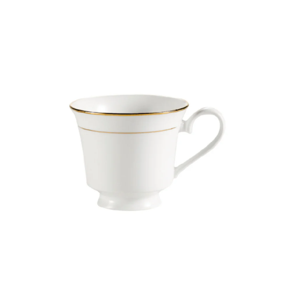CAC China GRY-1 7 Oz Banquet Cup Round Porcelain Gold Band 4-1/2 Inch
