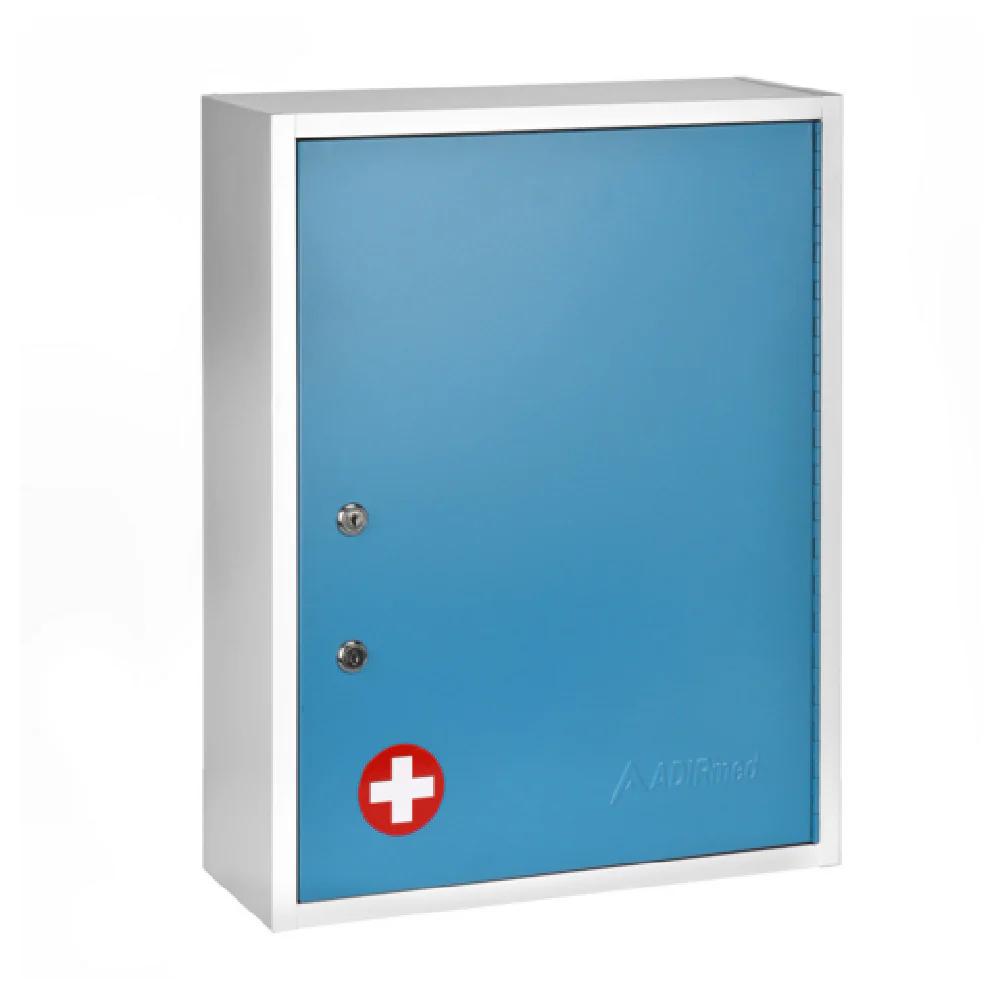 Alpine Industries ADI999-04-BLU 16 Inch Medical Security Cabinet Blue Dual Lock