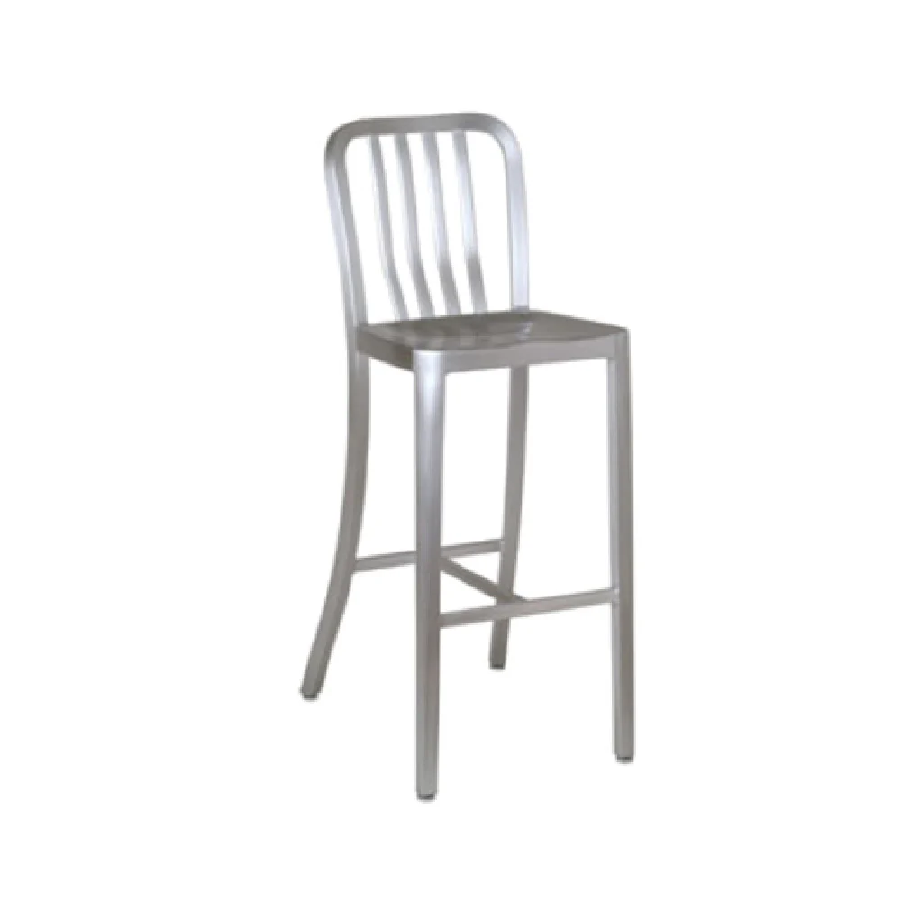 emuamericas llc AB1205RAL 15 Inch Slat Back Bar Stool Aluminum Outdoor Indoor