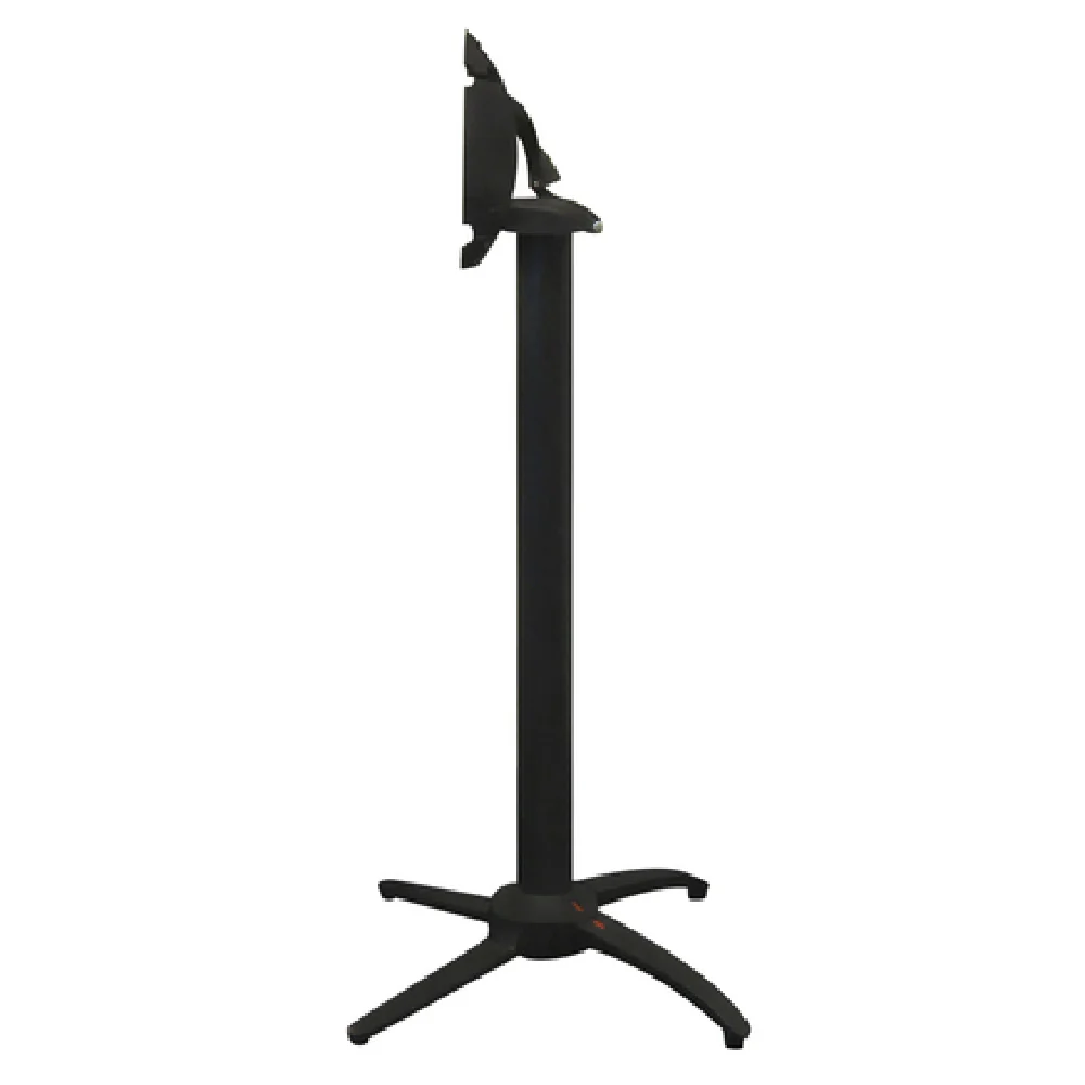 Grosfillex US169017 32 Inch Diameter Bar Height Table Base Aluminum Black with Tilting Mechanism