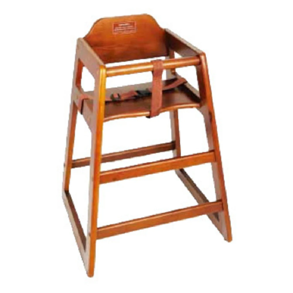 Winco CHH-104A 20 Inch High Chair Rubberwood Walnut Finish Stackable