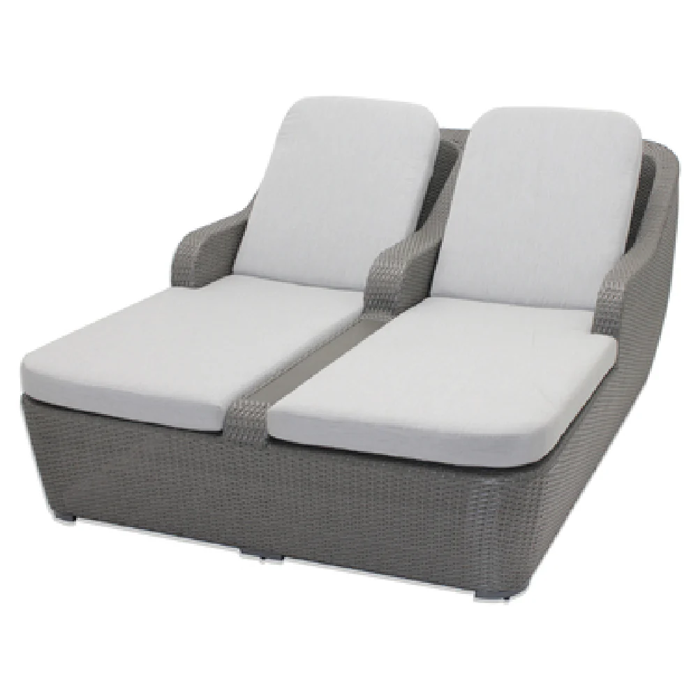 Plantation Prestige Commercial Furniture 8770800-015402 61 Inch Durango Double Chaise with Sunbrella Fabric Cushions Plantation Prestige Commercial Furniture 8770800-015402 61 Inch Durango Double Chaise with Sunbrella Fabric Cushions