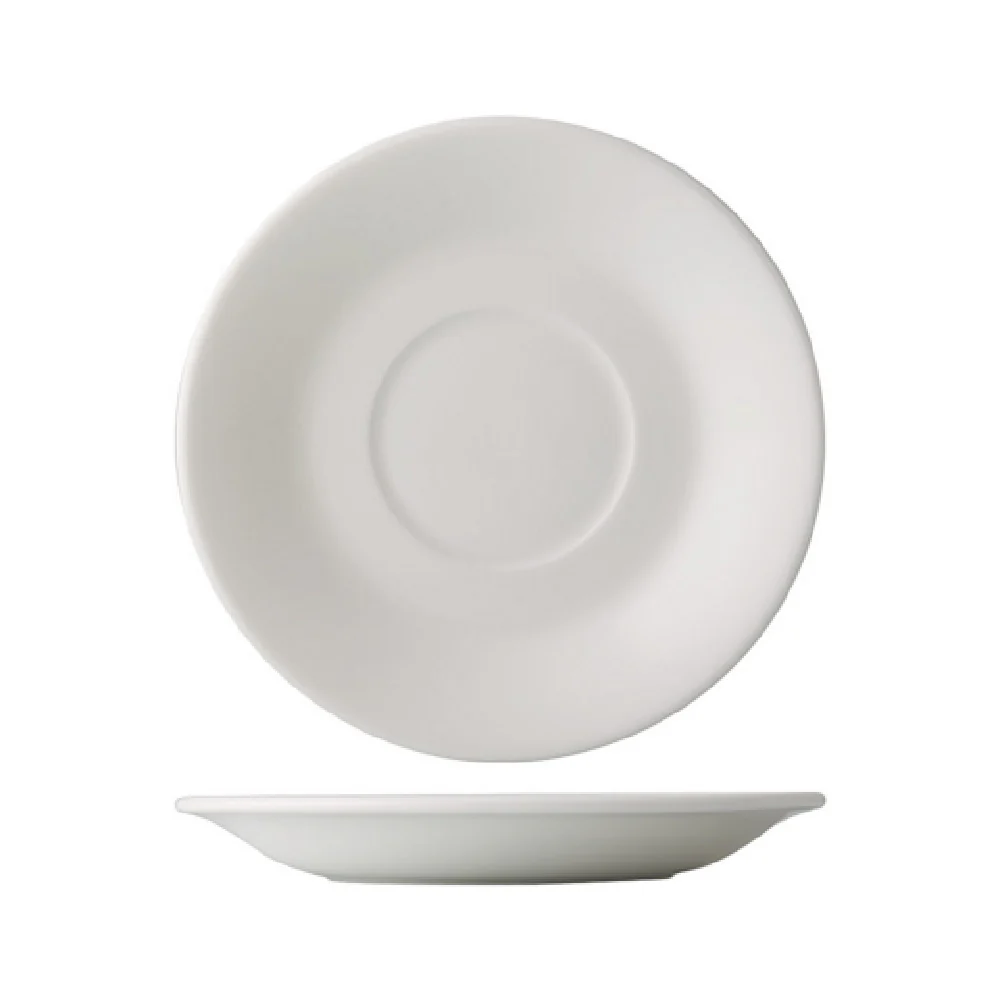 CAC China GDC-2 5-1/2 Inch Round Saucer Porcelain Bone White