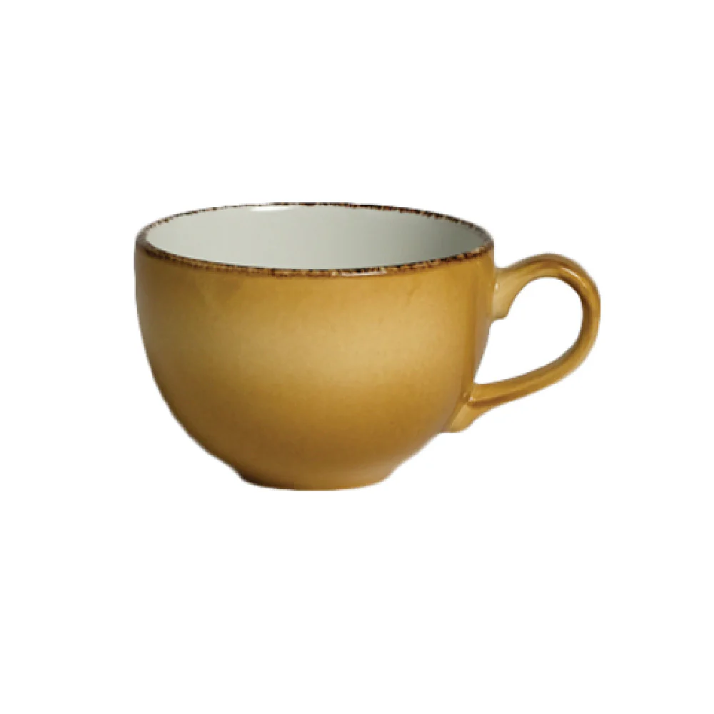 Steelite 11210189 8 oz Low Cup Terramesa Mustard Alumina Vitrified China